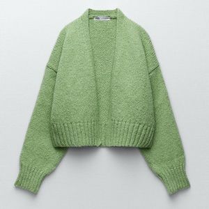 Zara L knit cropped jacket